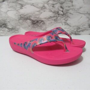 Alegria Ode Blast Off Bold Sandals Pink Tie Dye Size 40